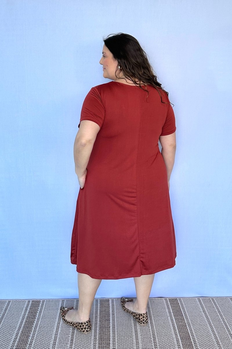 Vestido Sara - Malha Confort Midi com Manga