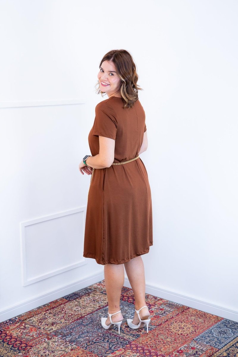 Vestido Sara - Malha Confort Midi com Manga