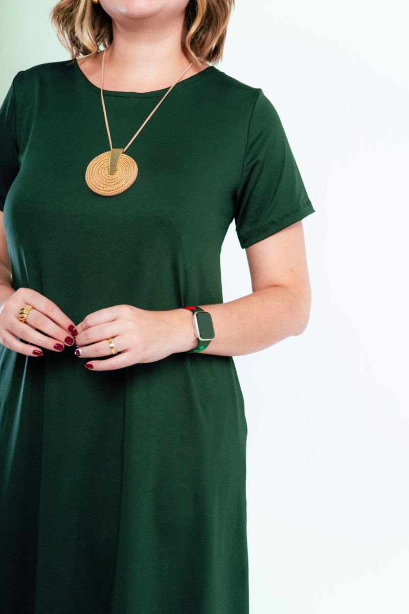 Vestido Sara - Malha Confort Midi com Manga