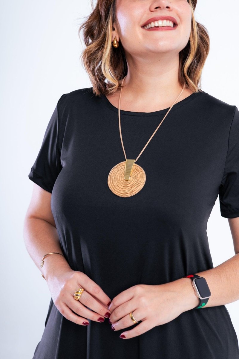 Vestido Sara - Malha Confort Midi com Manga