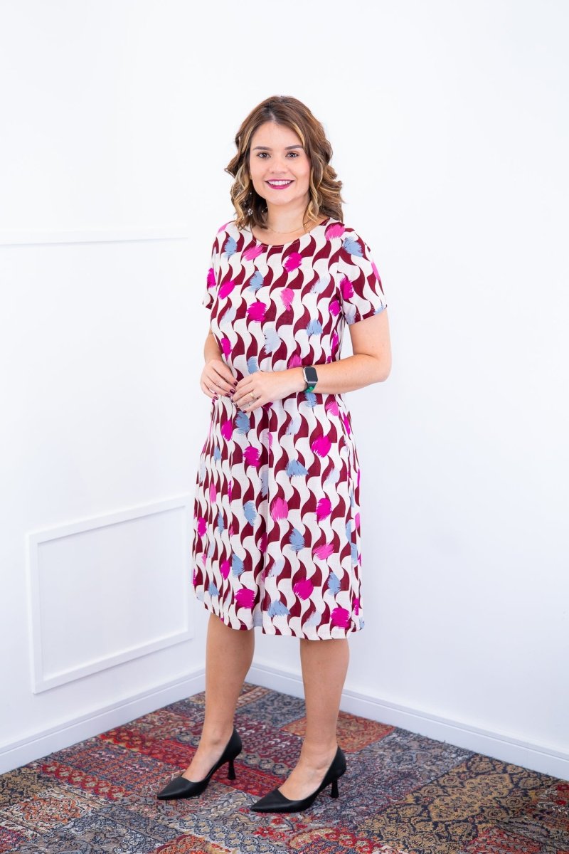 Vestido Sara - Malha Confort Midi com Manga