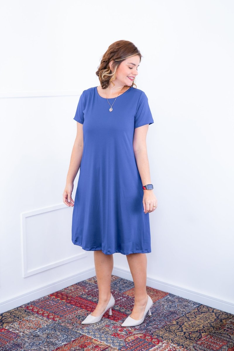 Vestido Sara - Malha Confort Midi com Manga