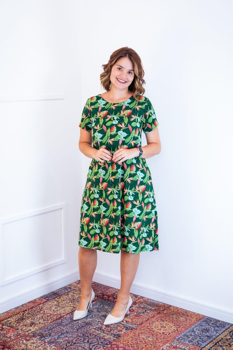 Vestido Sara - Malha Confort Midi com Manga