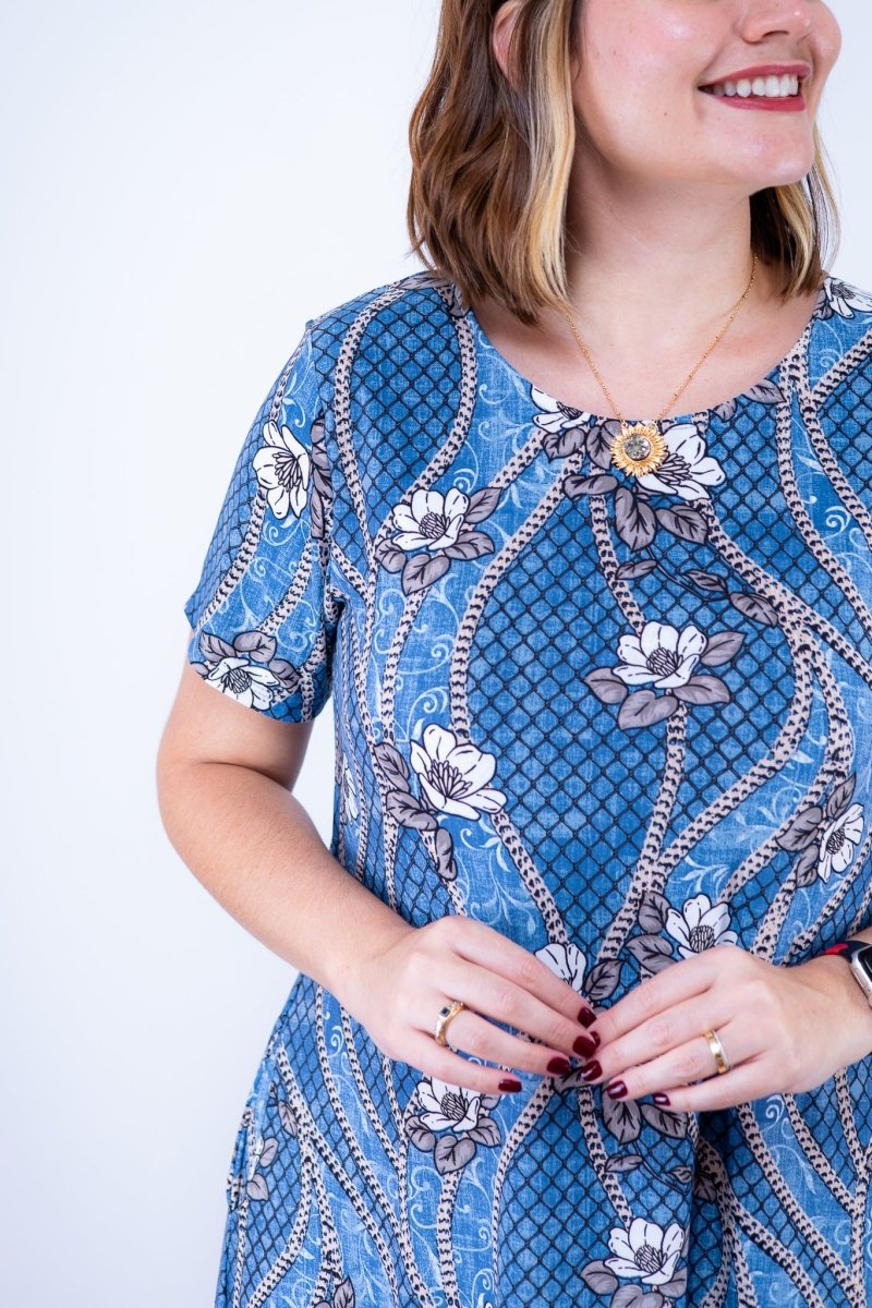 Vestido Sara - Malha Confort Midi com Manga