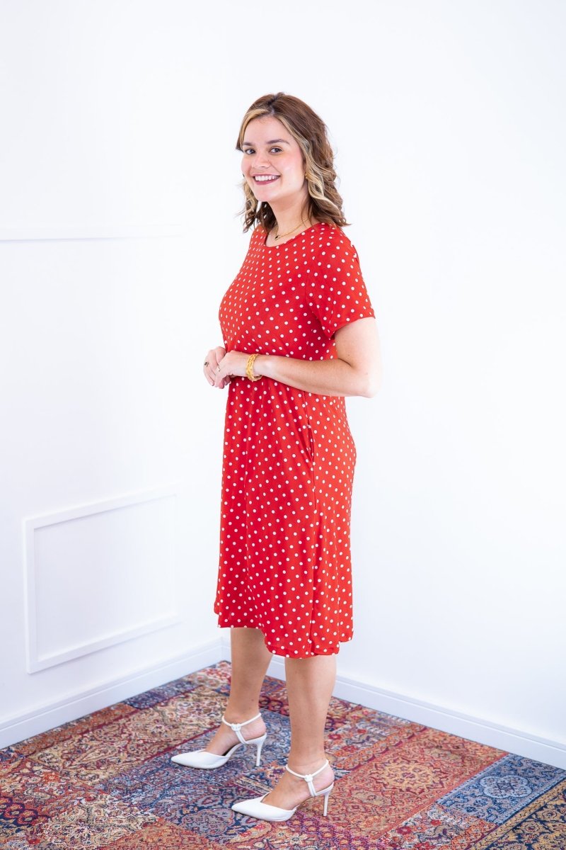 Vestido Sara - Malha Confort Midi com Manga