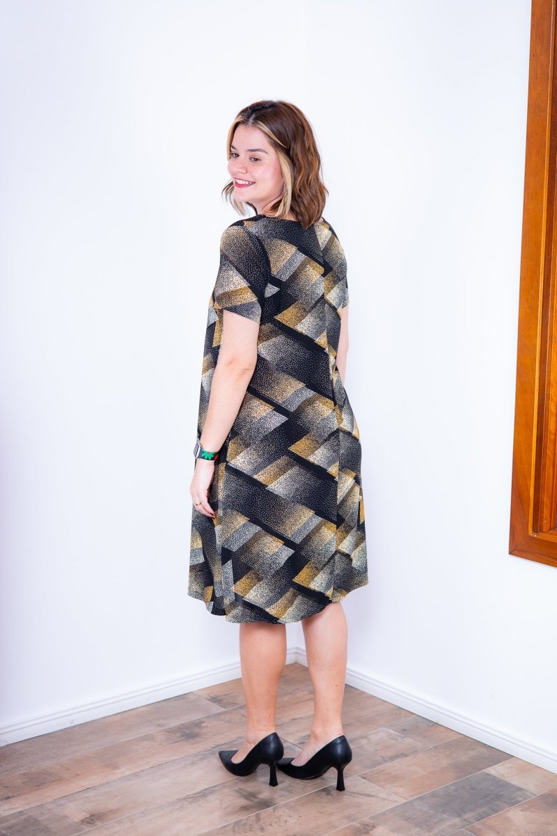 Vestido Sara - Malha Confort Midi com Manga