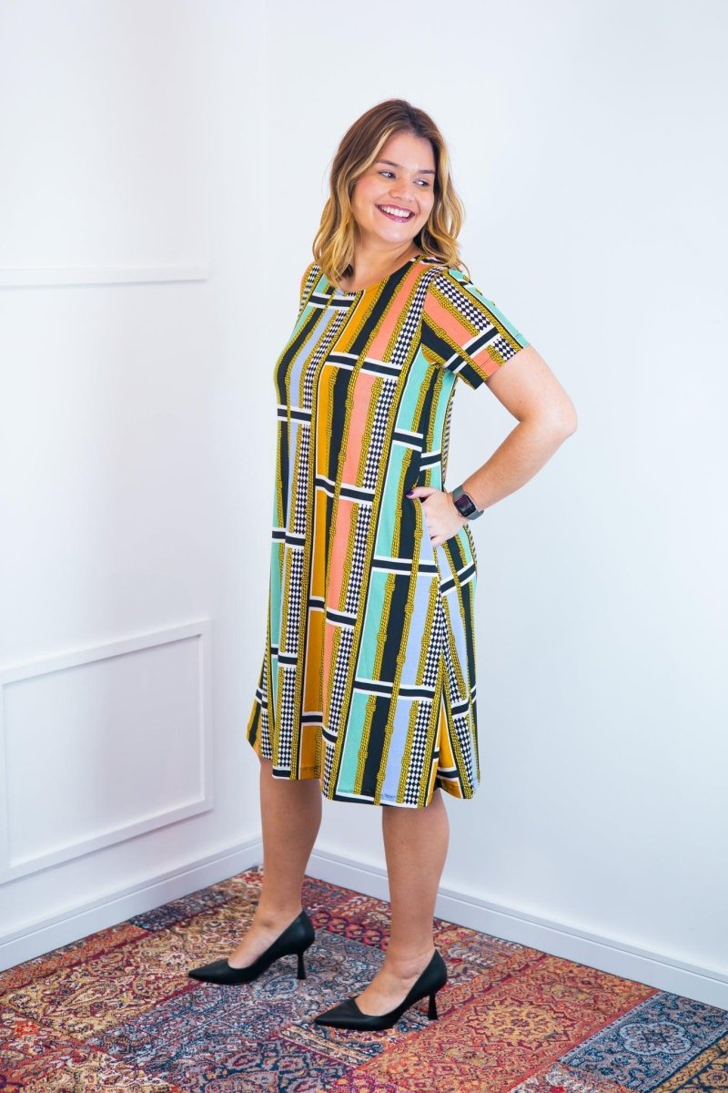 Vestido Sara - Malha Confort Midi com Manga