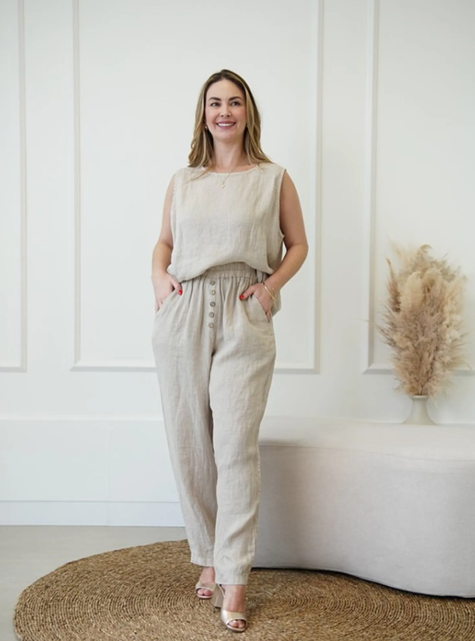 Conjunto Elenice Linho Italiano