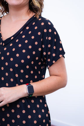 Vestido Antonella – Decote V com Fendas Laterais em Malha Confort