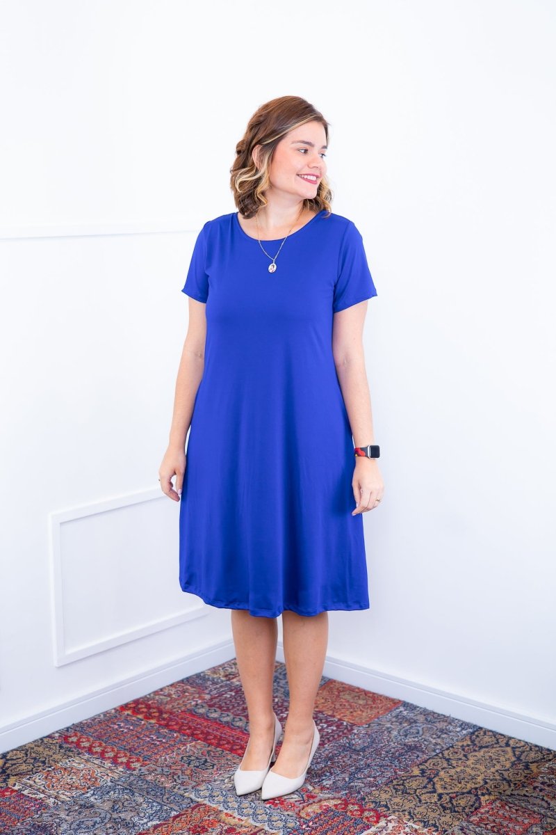 Vestido Sara - Malha Confort Midi com Manga