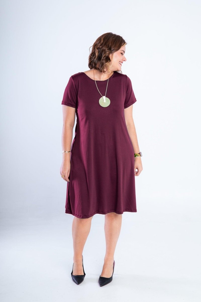 Vestido Sara - Malha Confort Midi com Manga