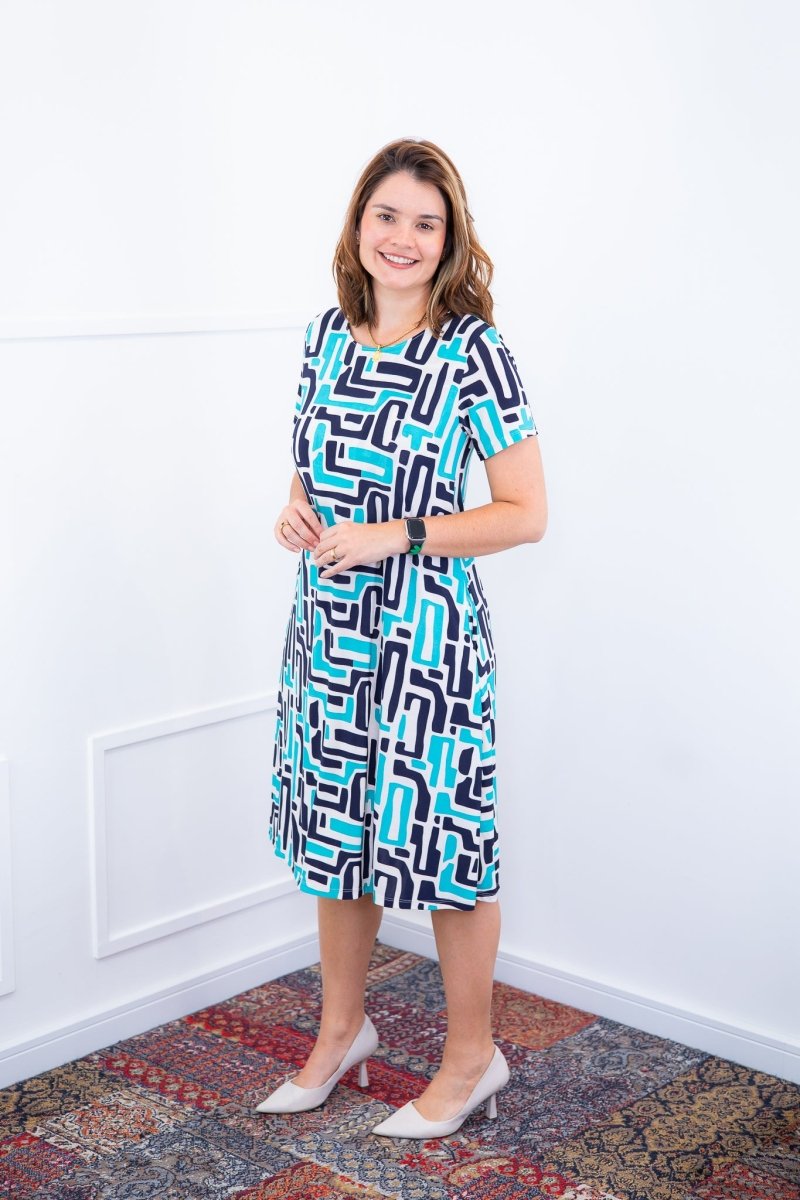 Vestido Sara - Malha Confort Midi com Manga