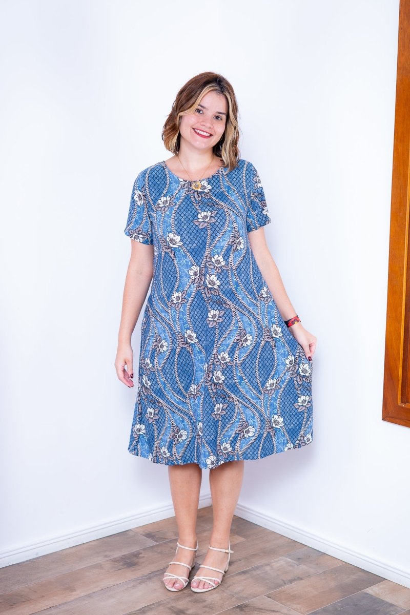 Vestido Sara - Malha Confort Midi com Manga