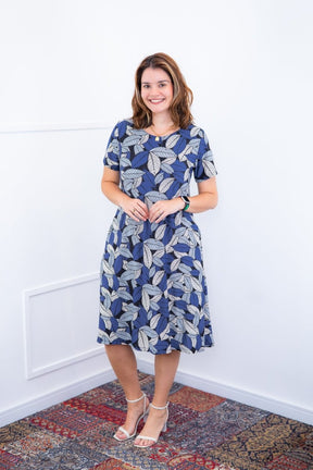 Vestido Sara - Malha Confort Midi com Manga