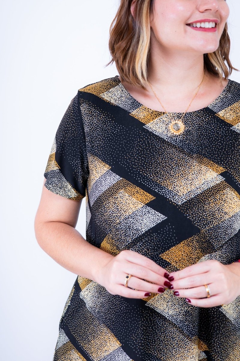 Vestido Sara - Malha Confort Midi com Manga