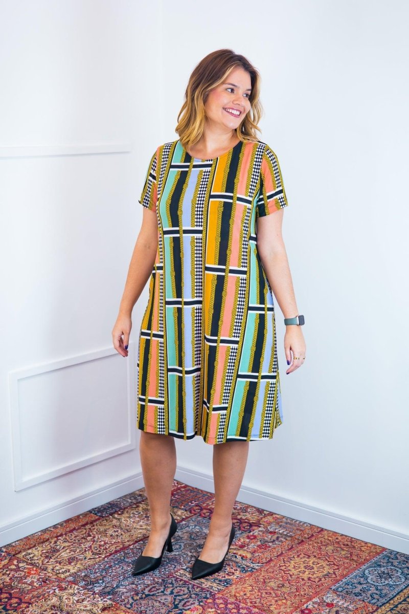 Vestido Sara - Malha Confort Midi com Manga