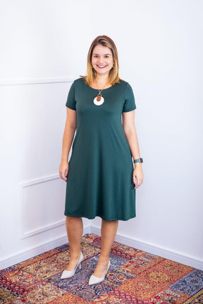 Vestido Sara - Malha Confort Midi com Manga