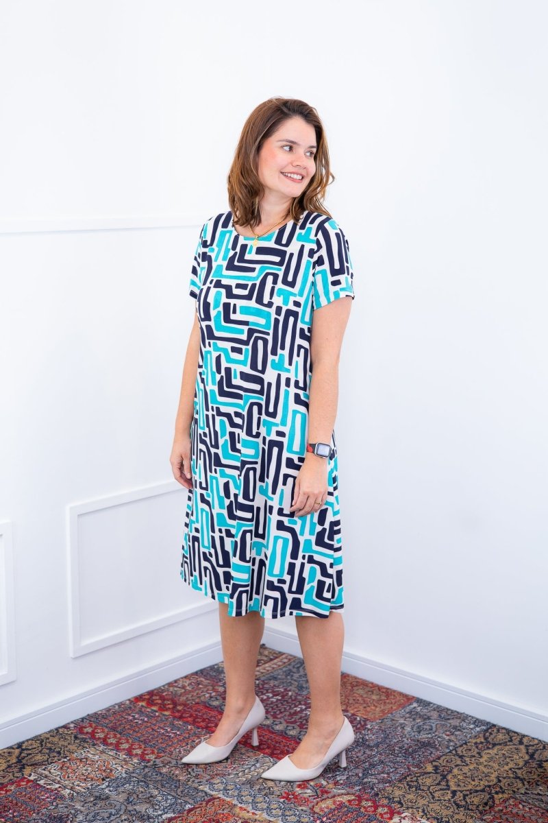 Vestido Sara - Malha Confort Midi com Manga