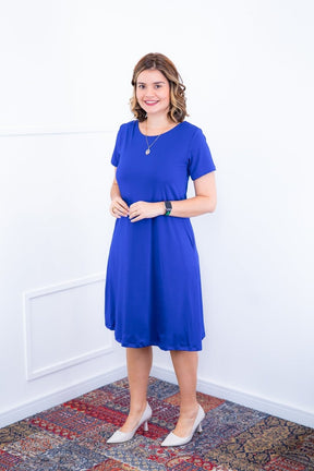 Vestido Sara - Malha Confort Midi com Manga