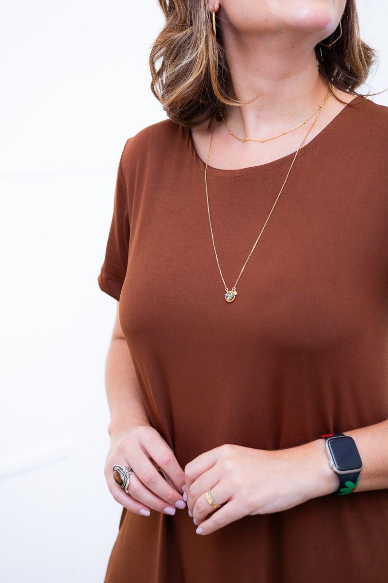 Vestido Sara - Malha Confort Midi com Manga