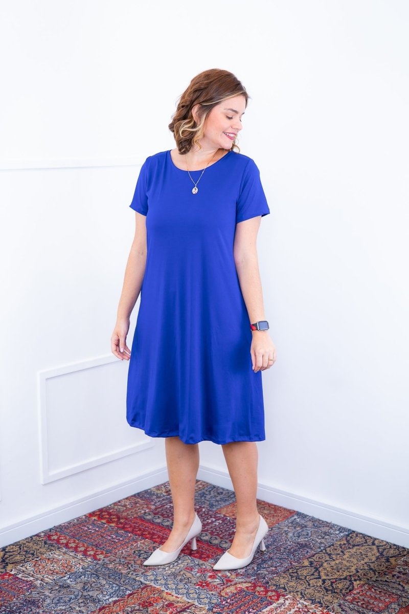 Vestido Sara - Malha Confort Midi com Manga