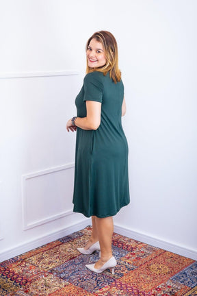 Vestido Sara - Malha Confort Midi com Manga